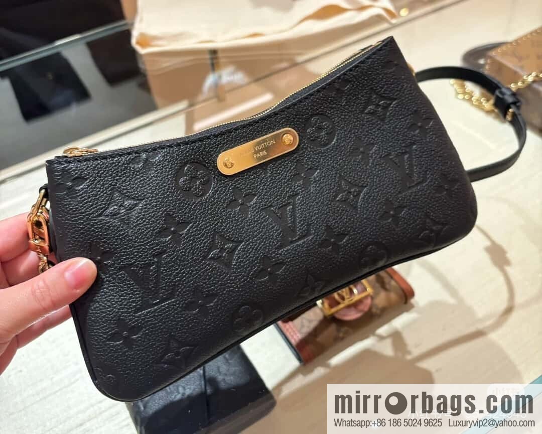 [Boutique‑grade] M83301 black M11916 brown, full leather embossed chain bag series Liv handbag