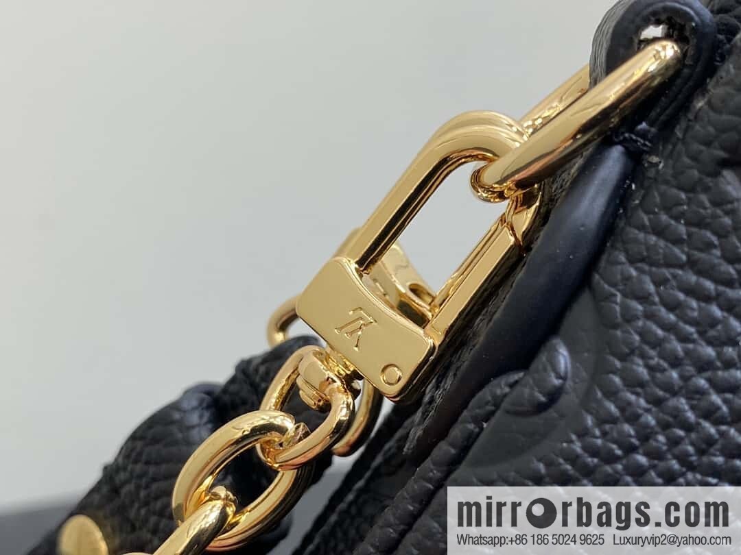 [Boutique‑grade] M83301 black M11916 brown, full leather embossed chain bag series Liv handbag
