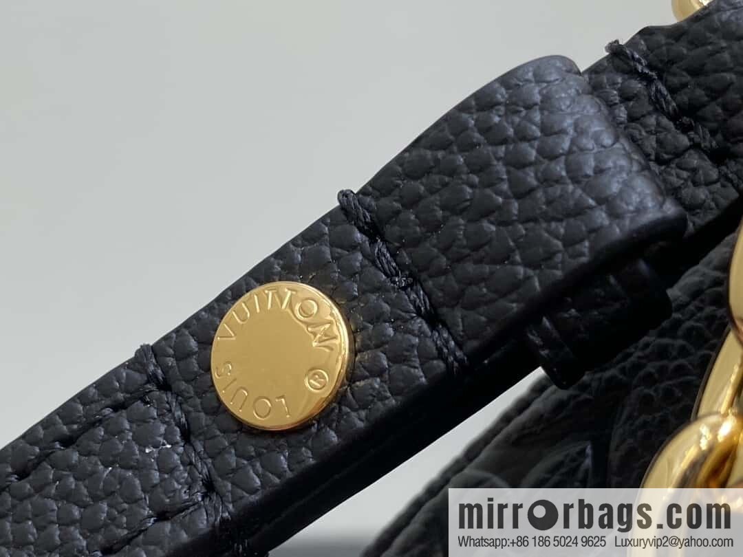 [Boutique‑grade] M83301 black M11916 brown, full leather embossed chain bag series Liv handbag