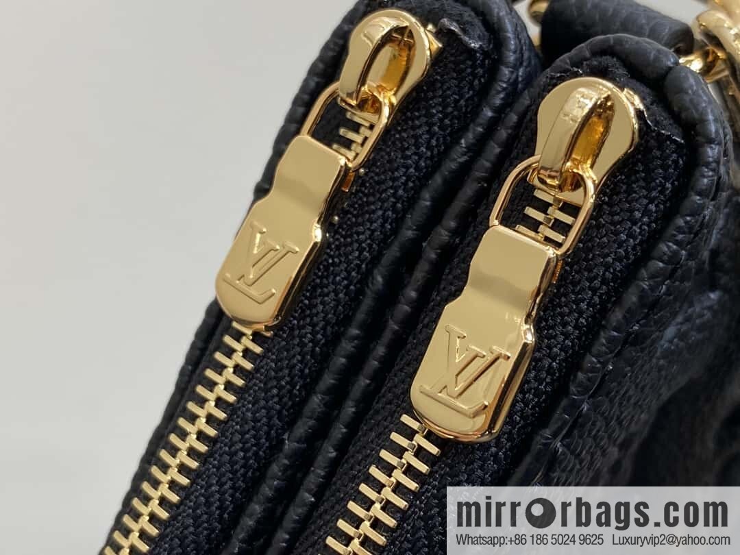 [Boutique‑grade] M83301 black M11916 brown, full leather embossed chain bag series Liv handbag