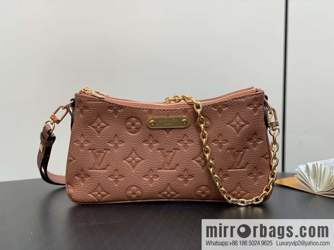[Boutique‑grade] M11916 brown M83301 black, full leather embossed chain bag series Liv handbag