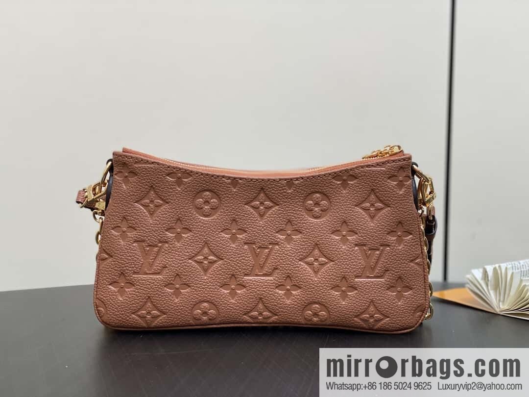 [Boutique‑grade] M11916 brown M83301 black, full leather embossed chain bag series Liv handbag