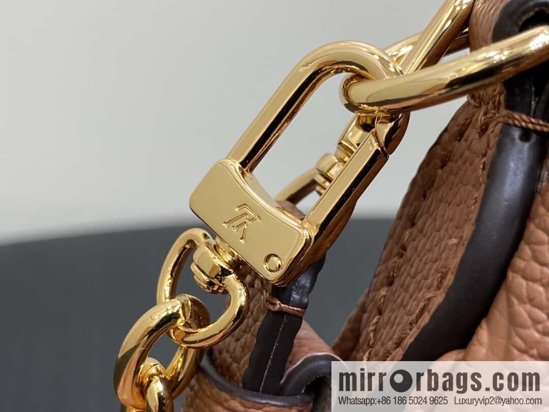 [Boutique‑grade] M11916 brown M83301 black, full leather embossed chain bag series Liv handbag