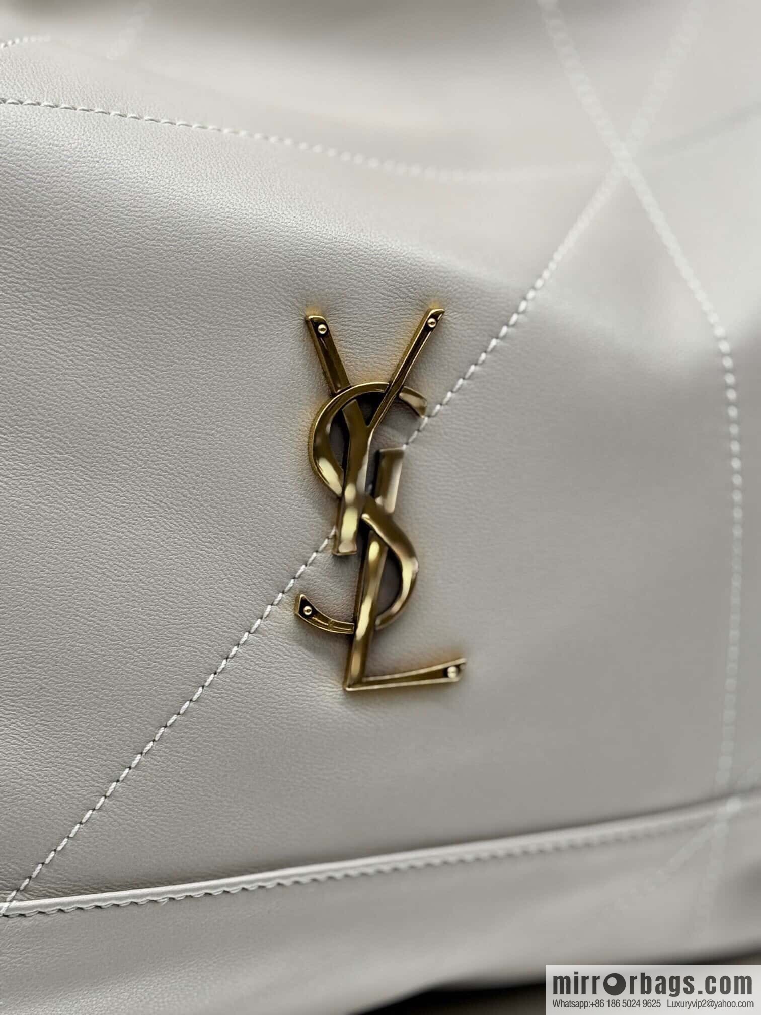YSL 𝗝𝗔𝗠𝗜𝗘 𝟰.𝟯 𝗣𝗢𝗖𝗛𝗢𝗡 sheep leather clutch bag 781666 white