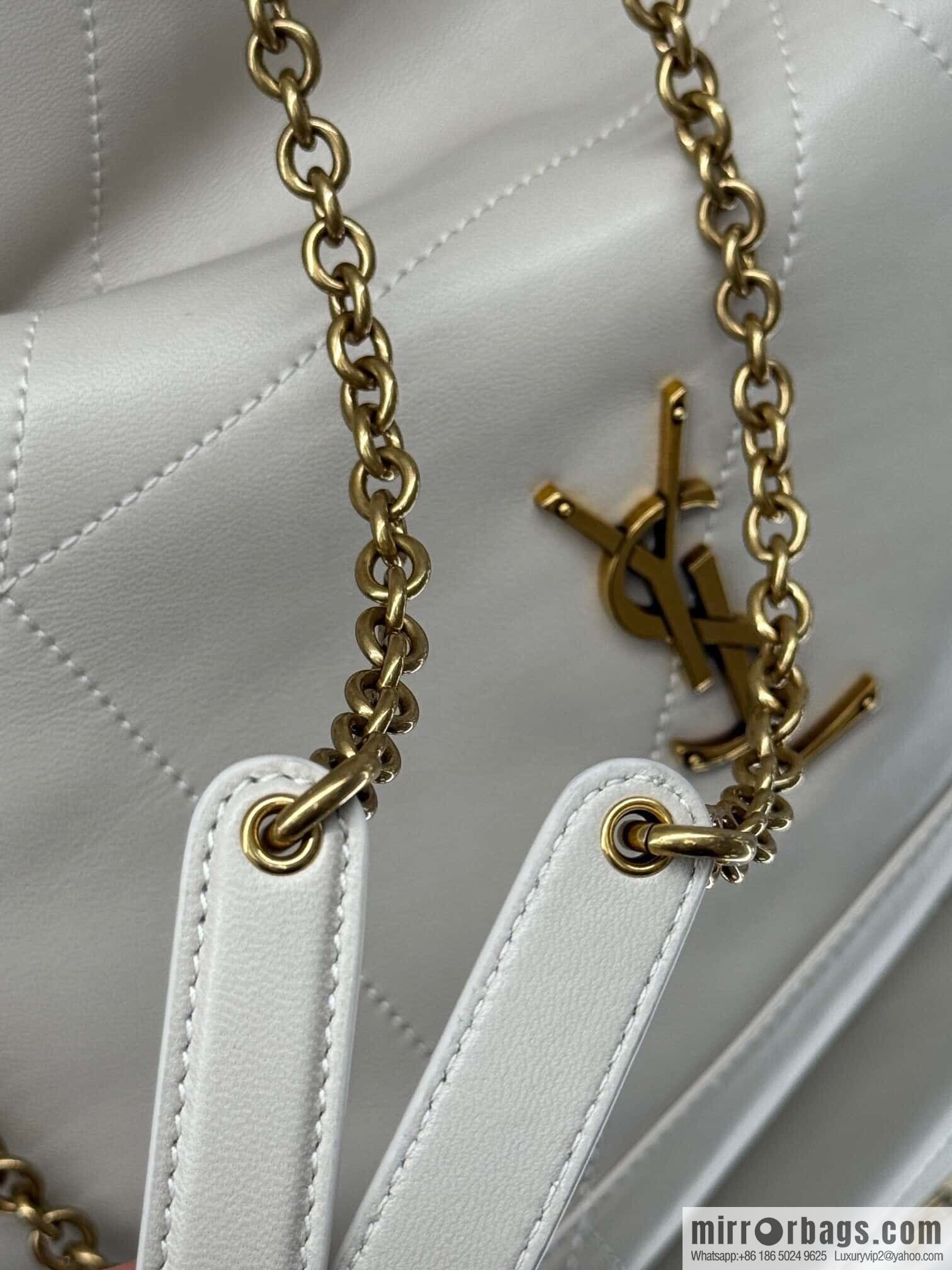 YSL 𝗝𝗔𝗠𝗜𝗘 𝟰.𝟯 𝗣𝗢𝗖𝗛𝗢𝗡 sheep leather clutch bag 781666 white