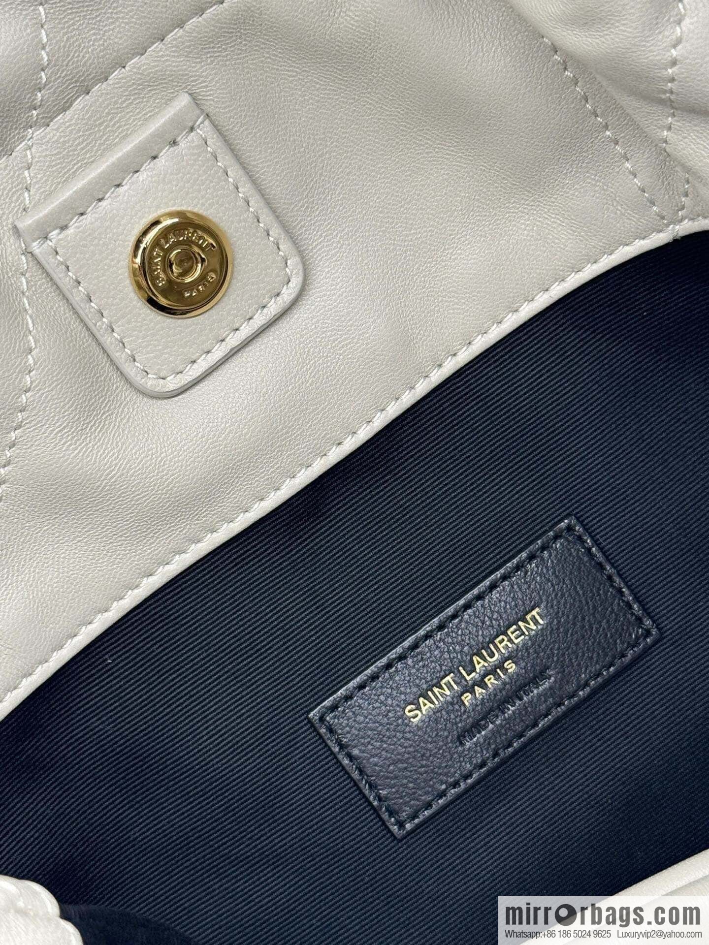 YSL 𝗝𝗔𝗠𝗜𝗘 𝟰.𝟯 𝗣𝗢𝗖𝗛𝗢𝗡 sheep leather clutch bag 781666 white