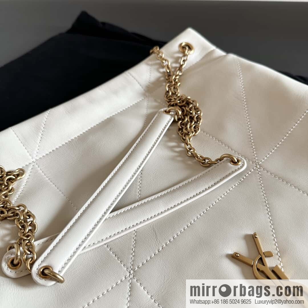 YSL 𝗝𝗔𝗠𝗜𝗘 𝟰.𝟯 𝗣𝗢𝗖𝗛𝗢𝗡 sheep leather clutch bag 781666 white
