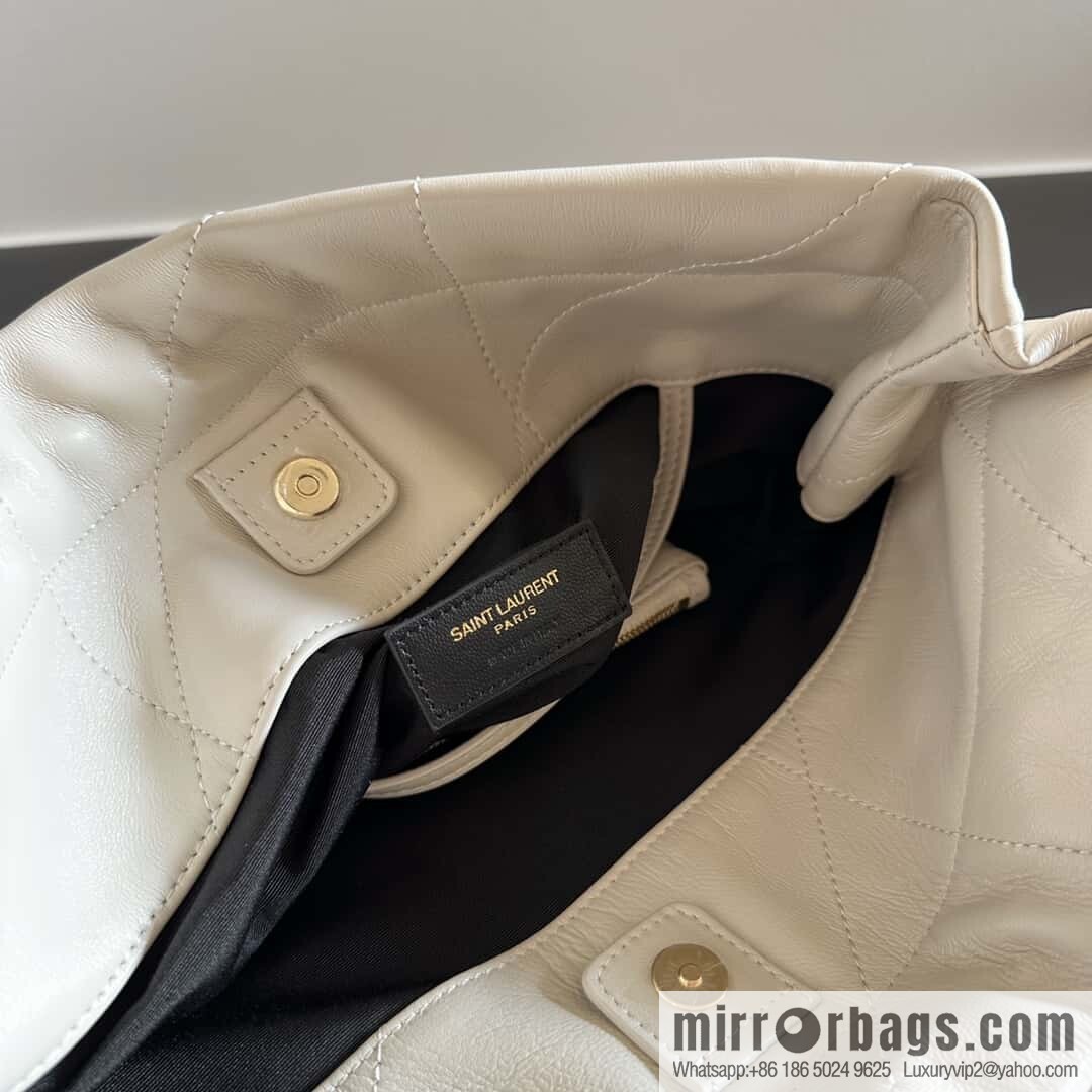 YSL 𝗝𝗔𝗠𝗜𝗘 𝟰.𝟯 𝗣𝗢𝗖𝗛𝗢𝗡 sheep leather clutch bag 781666 white