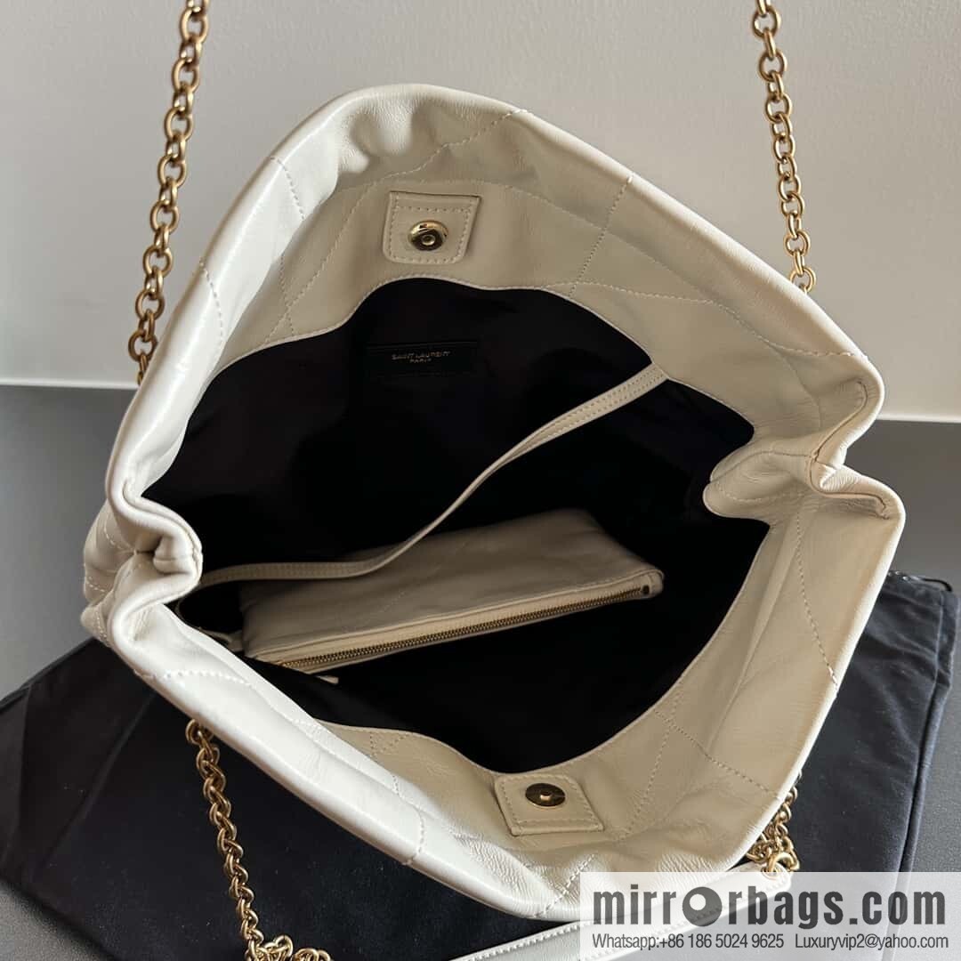 YSL 𝗝𝗔𝗠𝗜𝗘 𝟰.𝟯 𝗣𝗢𝗖𝗛𝗢𝗡 sheep leather clutch bag 781666 white