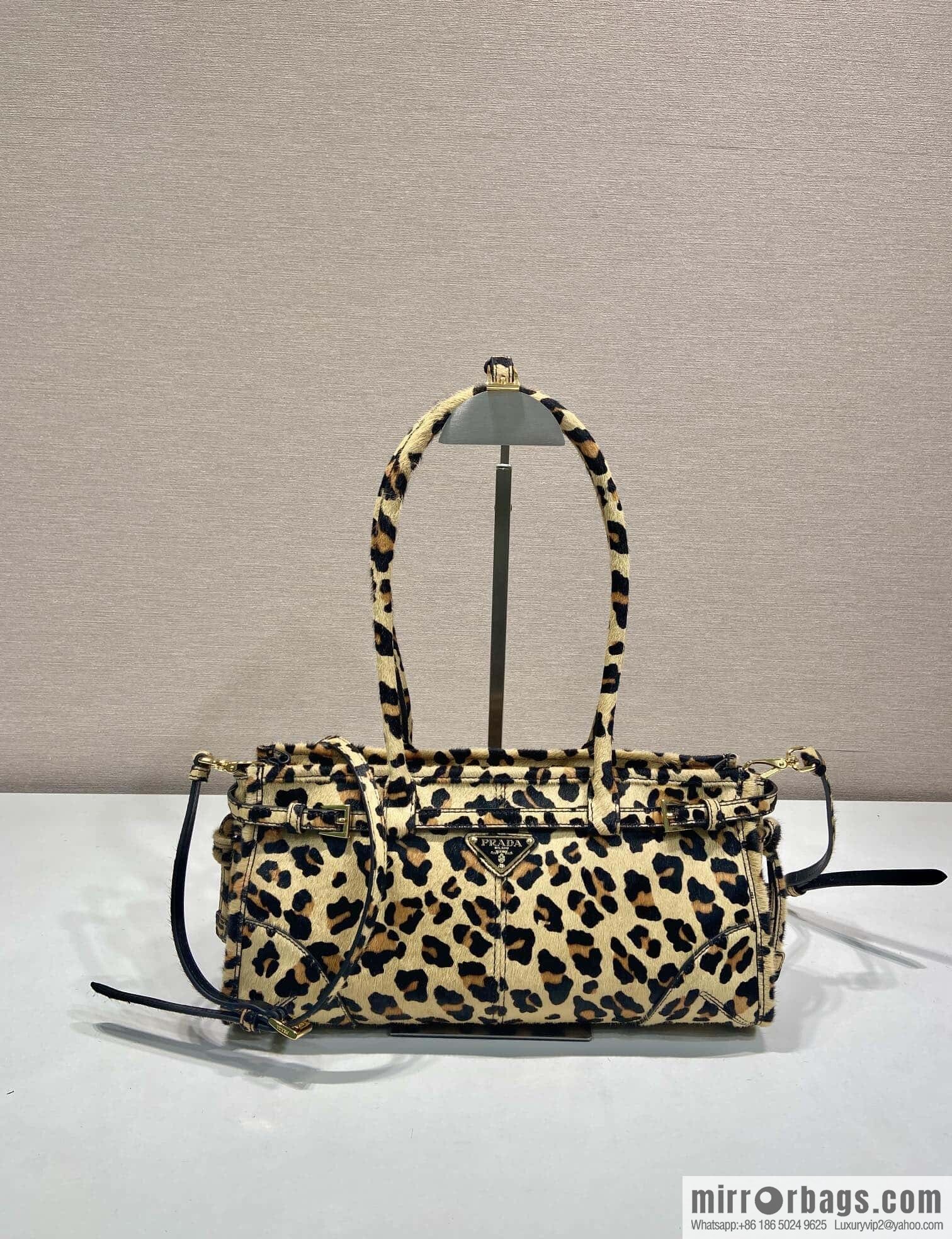 PRADA 🎉 LusSo lf printed leopard print 🎉 1BA426🎉🎉