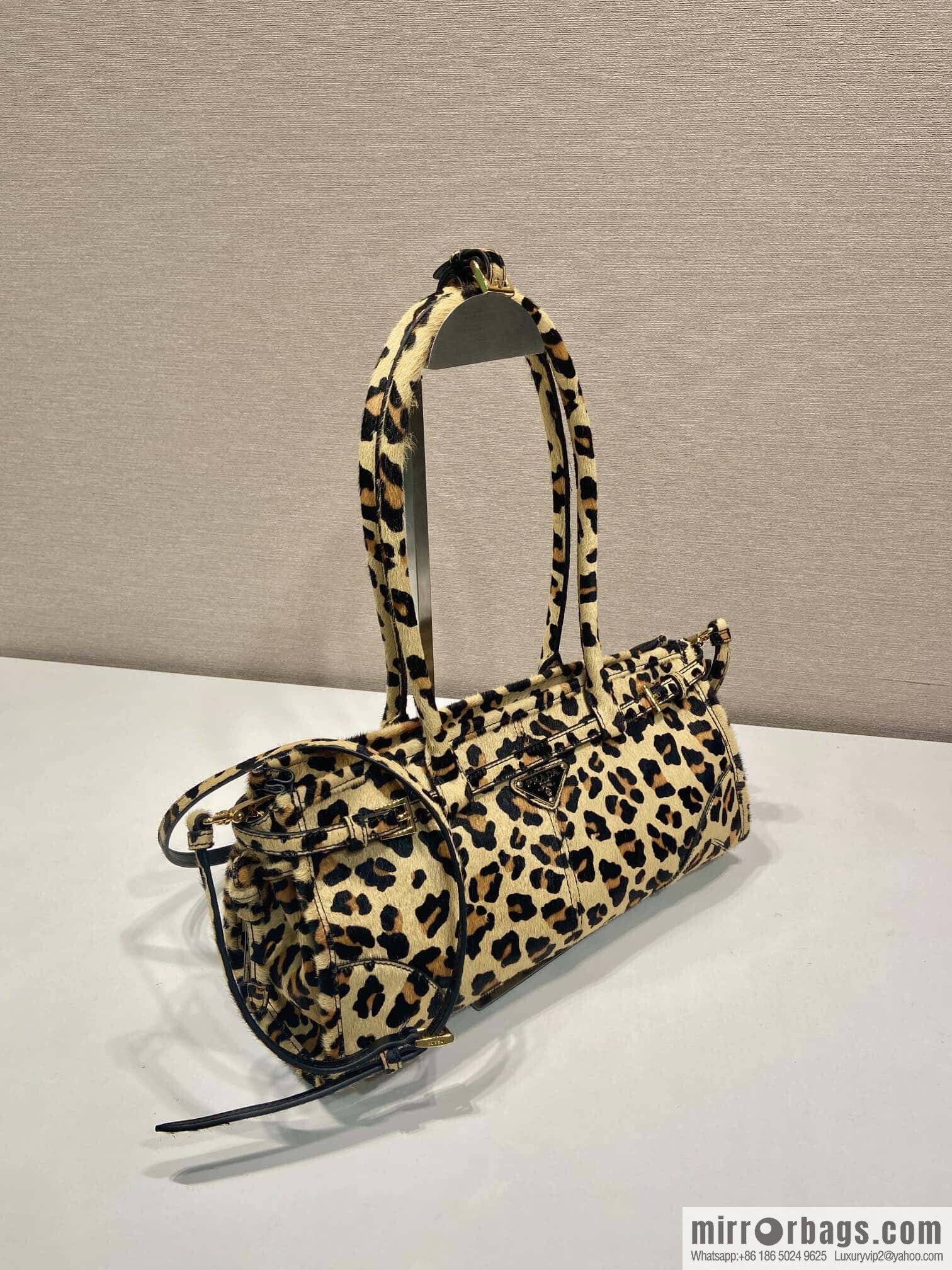 PRADA 🎉 LusSo lf printed leopard print 🎉 1BA426🎉🎉