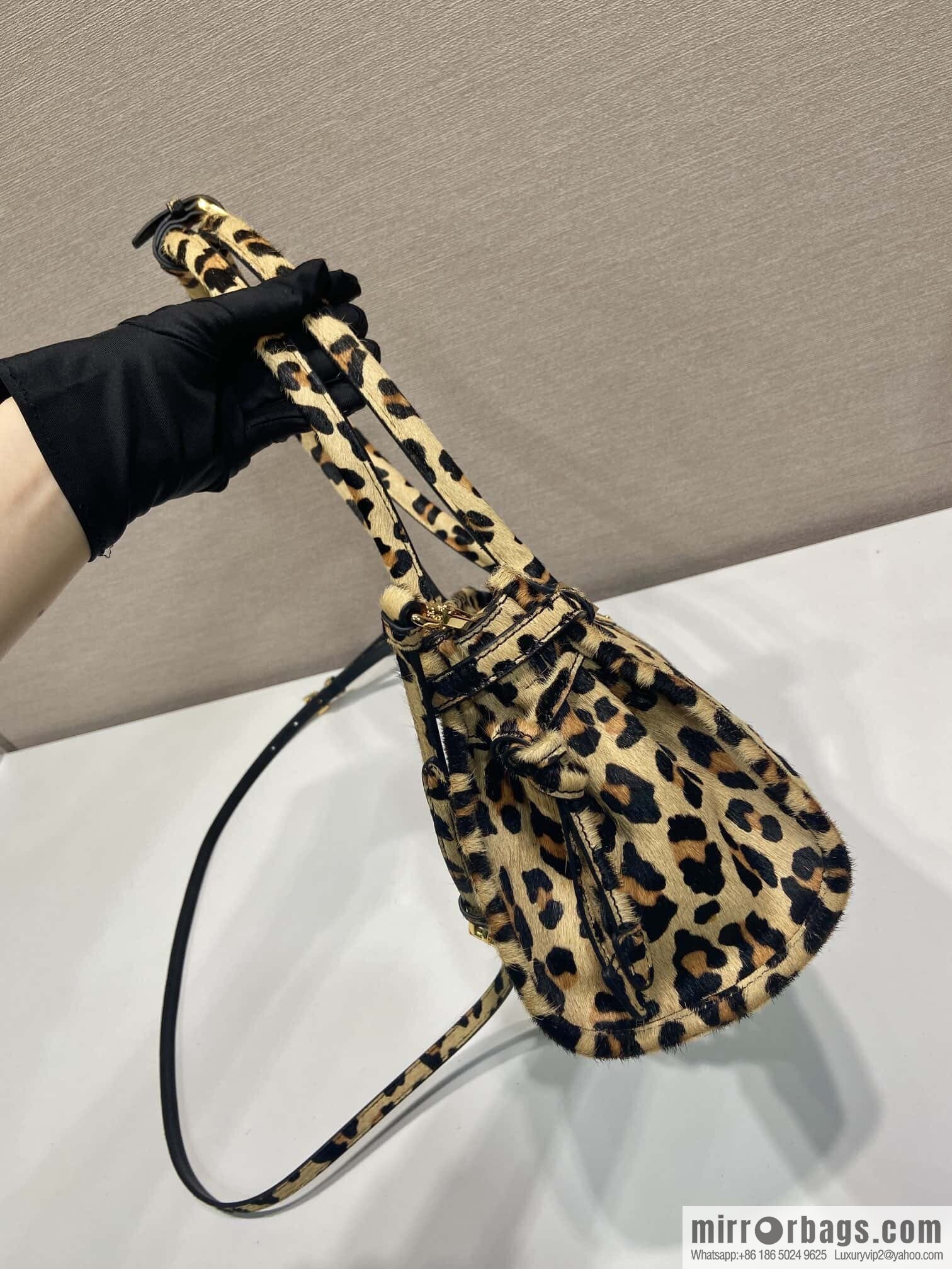 PRADA 🎉 LusSo lf printed leopard print 🎉 1BA426🎉🎉