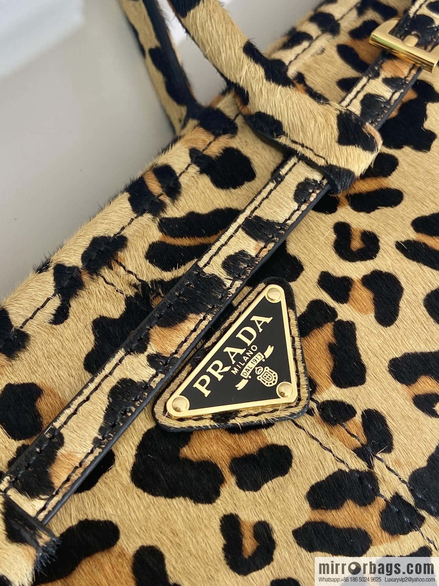 PRADA 🎉 LusSo lf printed leopard print 🎉 1BA426🎉🎉