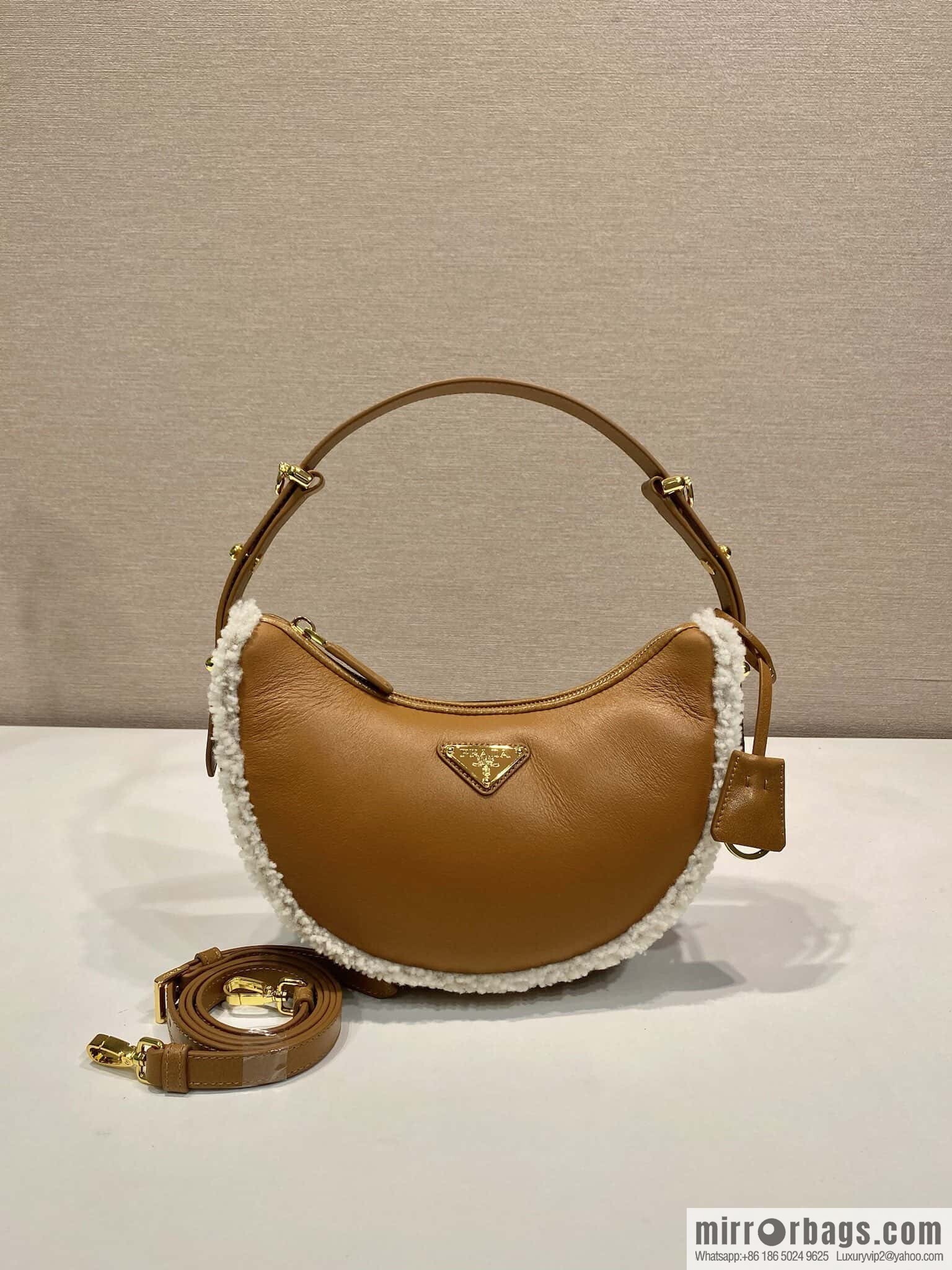 PRADA 🎉 Sheepskin Moon Handbag 🎉 1BC194 New🎉🎉