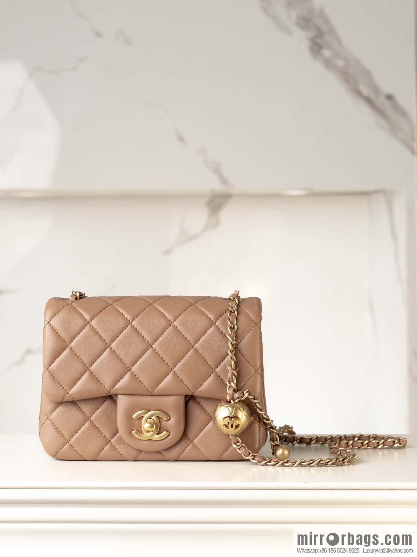 ππ‘ππ§ππ₯ πππ€ ππ Golden Ball Square Fatty, Milk Tea Color βοΈ AS1786