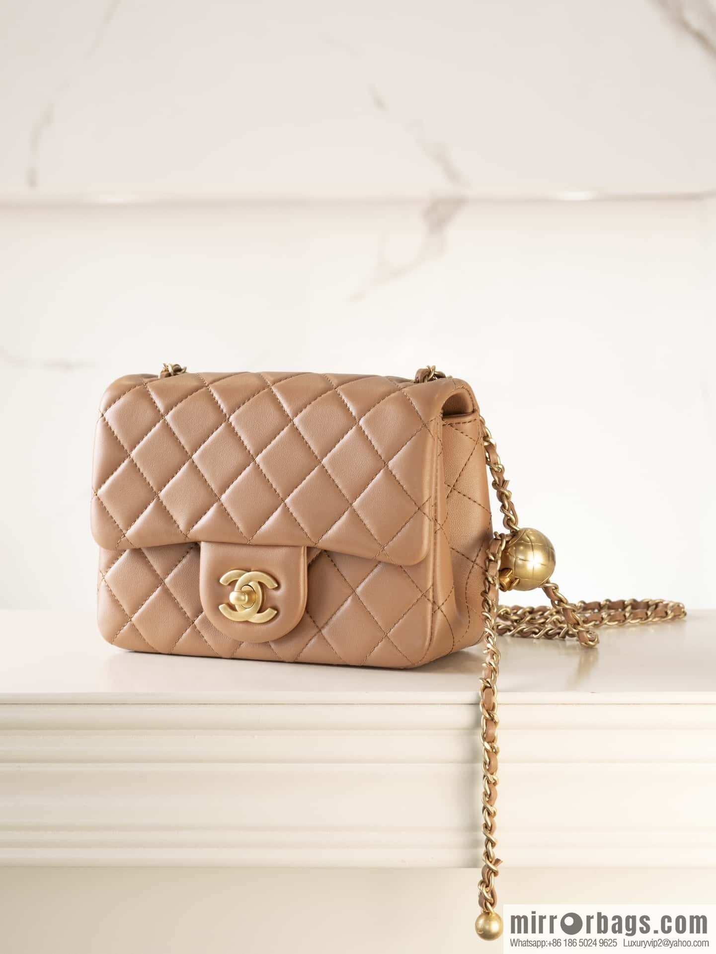ππ‘ππ§ππ₯ πππ€ ππ Golden Ball Square Fatty, Milk Tea Color βοΈ AS1786