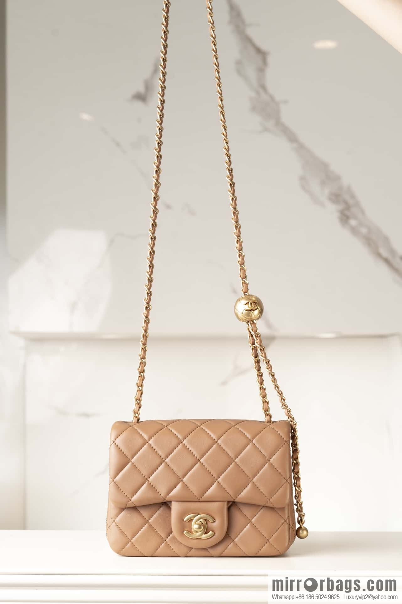 ππ‘ππ§ππ₯ πππ€ ππ Golden Ball Square Fatty, Milk Tea Color βοΈ AS1786