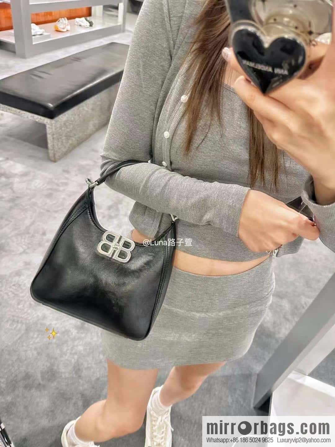 🖤Paris Replica Luxury Handbag Hobo Collection ‼️ 24 Year Hobo Bag 801928 Black