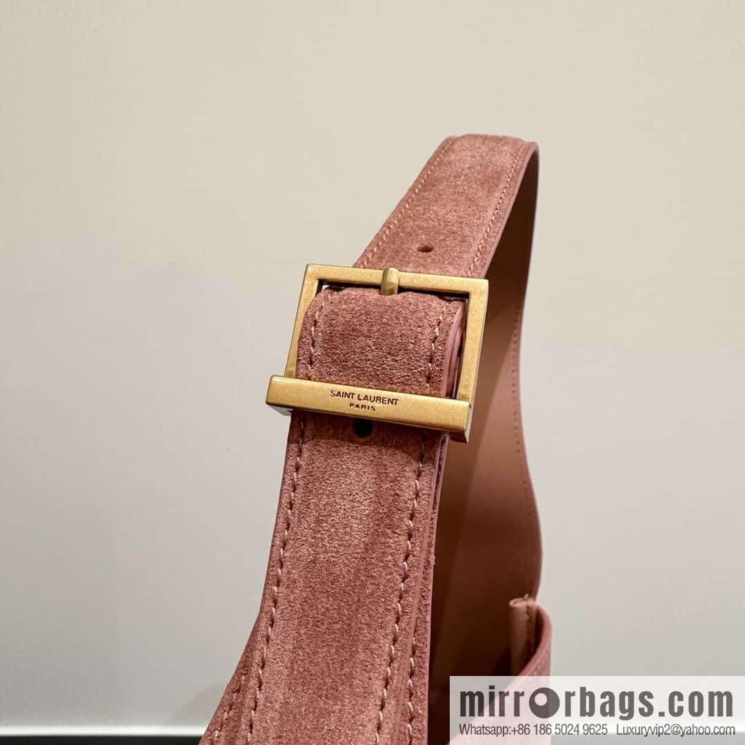 YSL 🆕 pink suede 𝗛𝗼𝗯𝗼 𝗟𝗘 𝟱𝗔𝟳 armpit bag 713938