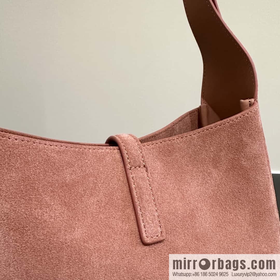 YSL 🆕 pink suede 𝗛𝗼𝗯𝗼 𝗟𝗘 𝟱𝗔𝟳 armpit bag 713938