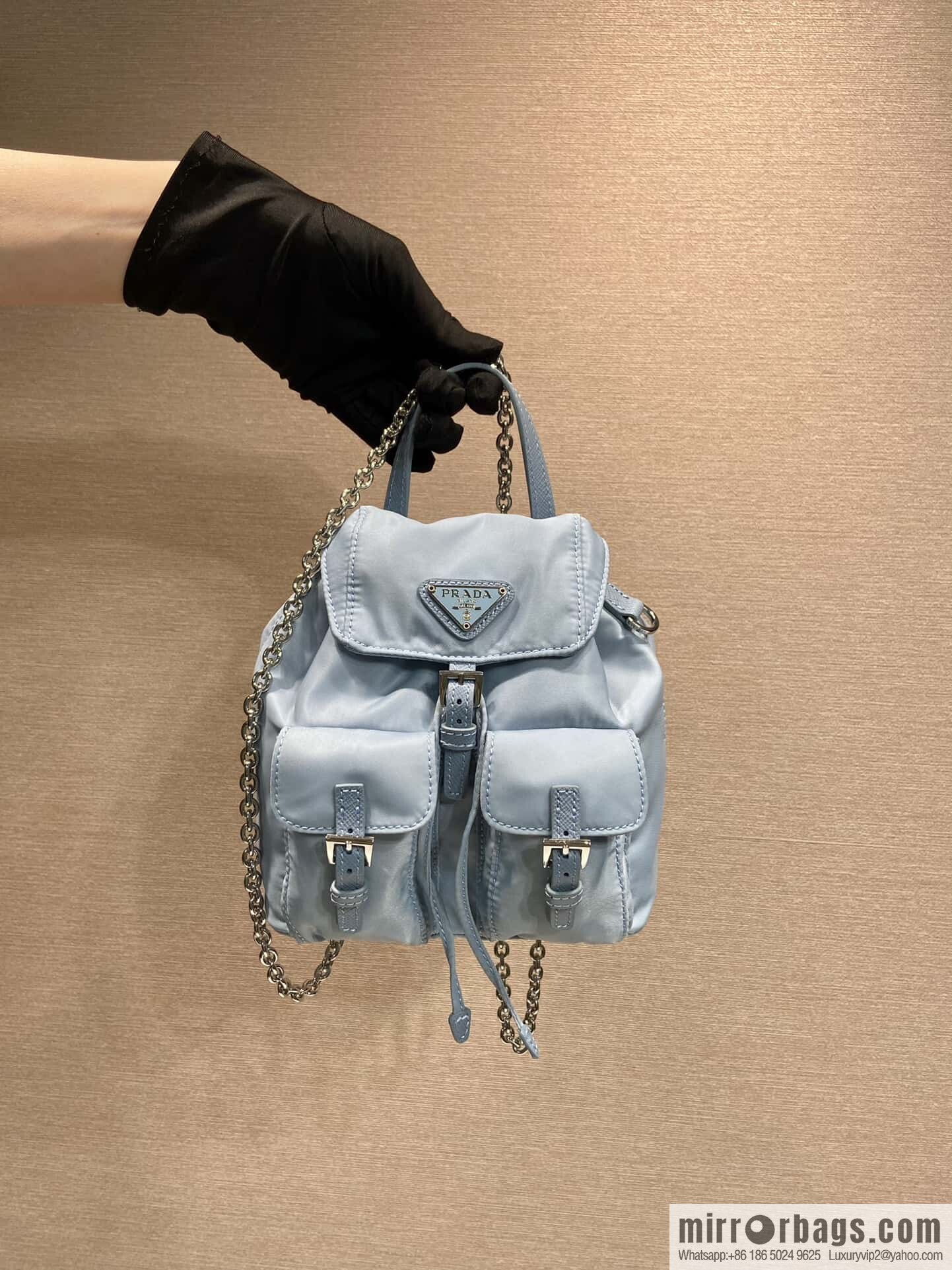 PRADA 🎉 Mini Backpack 🎉 1BH029 Upgraded 🎉🎉 Blue