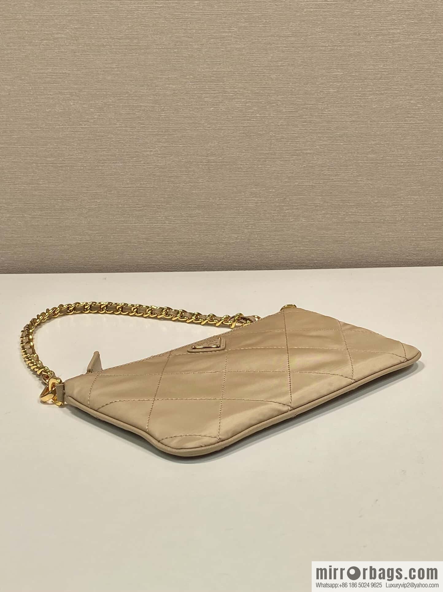 PRADA 🎉 Embroidered Hobo 🎉 1 Nl 054 Underarm Bag 🎉🎉 apricot
