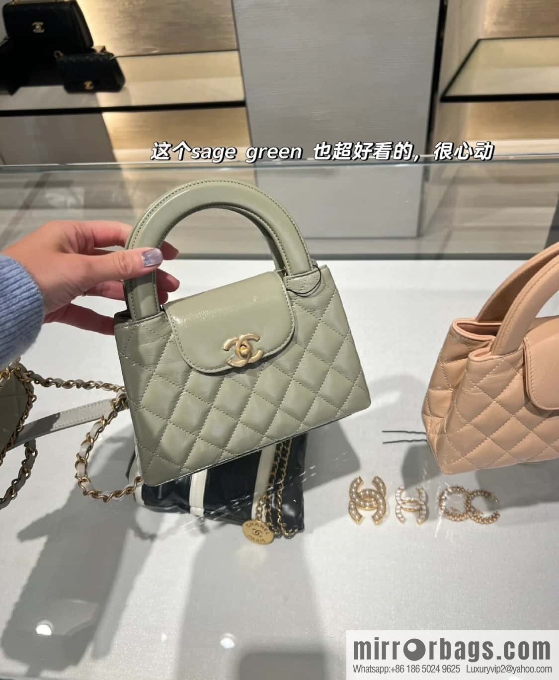 ππ‘ππ§ππ₯ πππ Avocado Green Handle Bag/Large π₯ AS4416