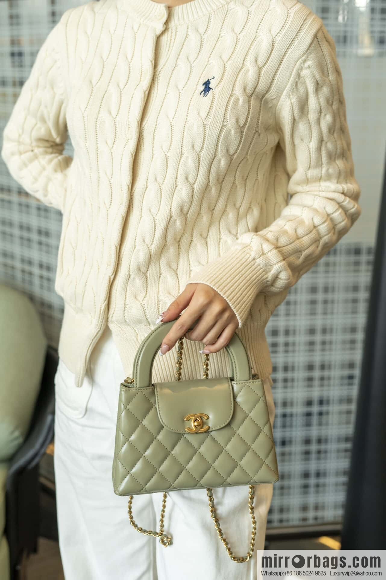 ππ‘ππ§ππ₯ πππ Avocado Green Handle Bag/Large π₯ AS4416