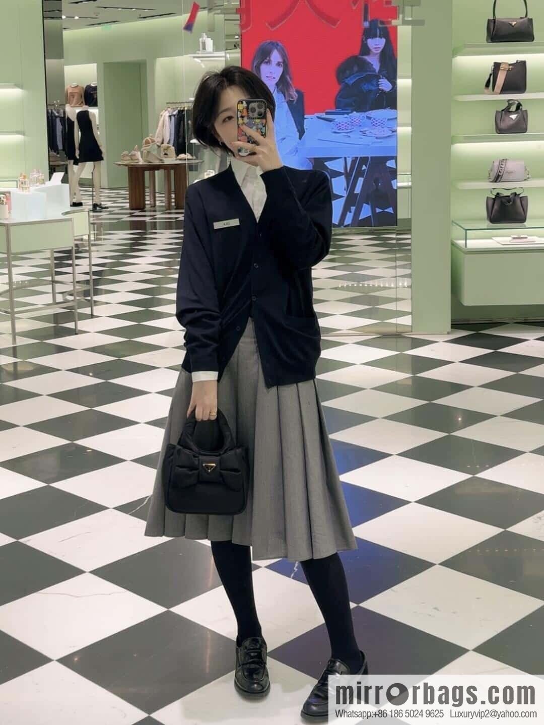 PRADA ๐ bow ๐ 1BA359 vegetable basket๐๐