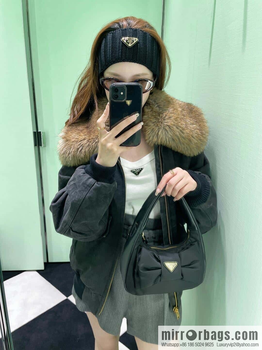 PRADA ๐ bow ๐ 1BC241 armpit bag๐๐