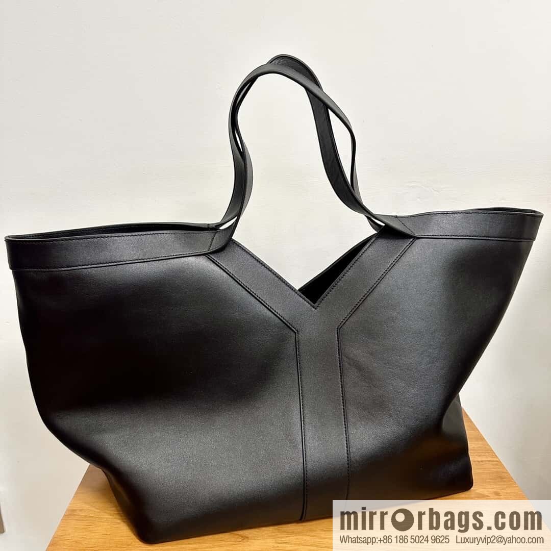 YSL 🆕 𝗪𝗛𝗬 𝗧𝗢𝗧𝗘 tote bag 🔥 817602 full leather black