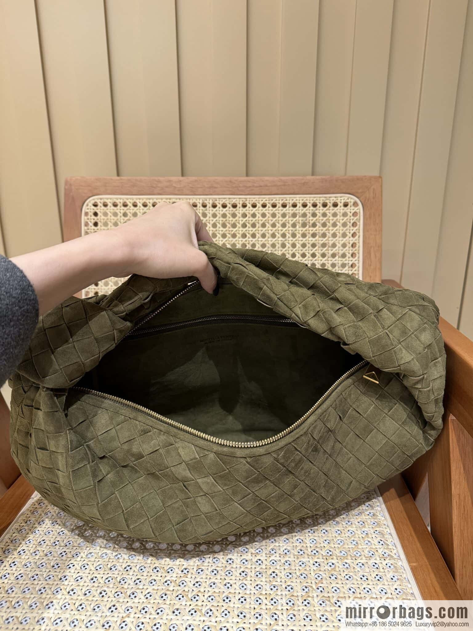 BV Jodie Shoulder Backpack 600261 Suede Olive Oil Green