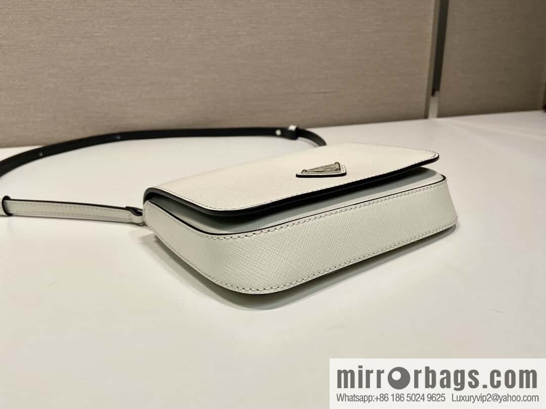 PRADA ๐ new ๐ 2VD061 cross pattern ๐ white