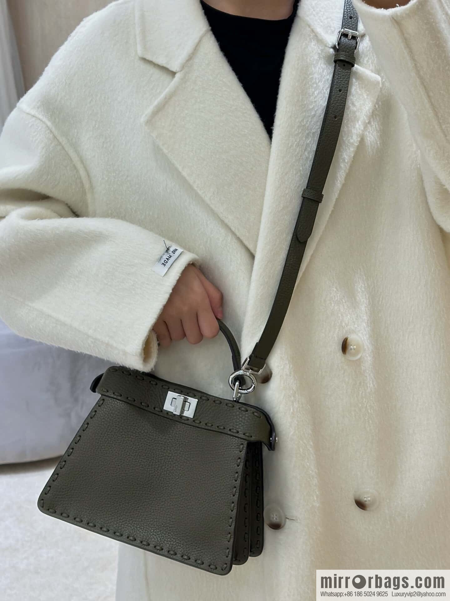 FENDI peekaboo new series I see you petite model number 80133As green