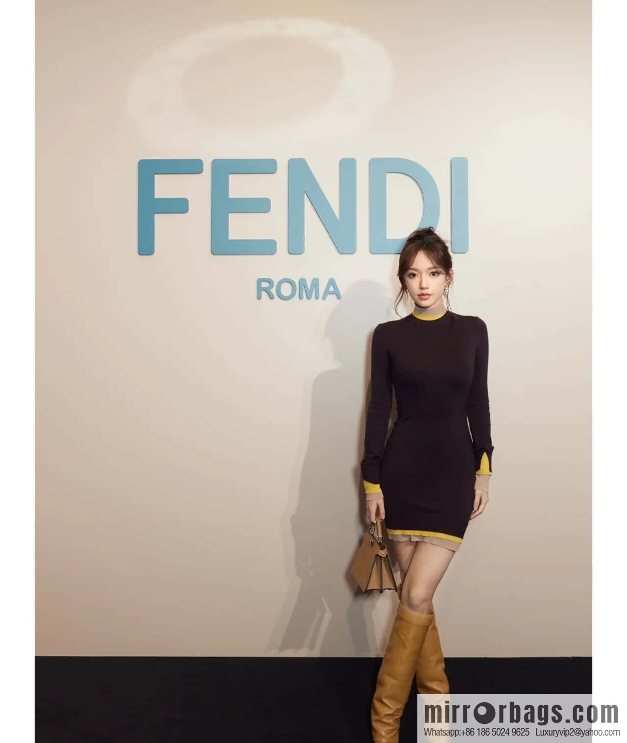 FENDI peekaboo new series I see you petite model number 80133As brown