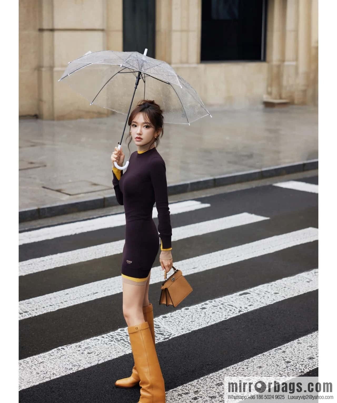 FENDI peekaboo new series I see you petite model number 80133As brown