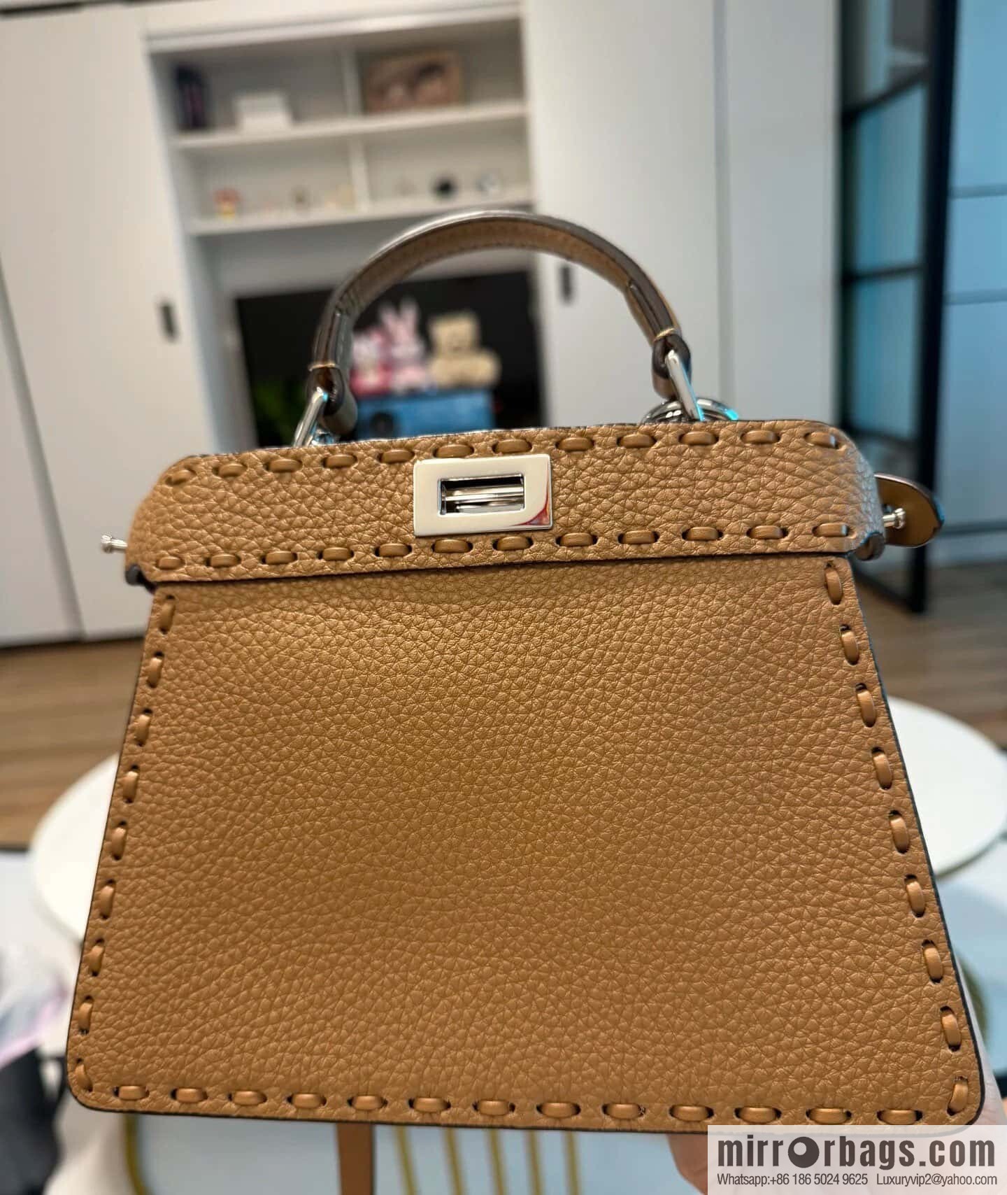 FENDI peekaboo new series I see you petite model number 80133As brown