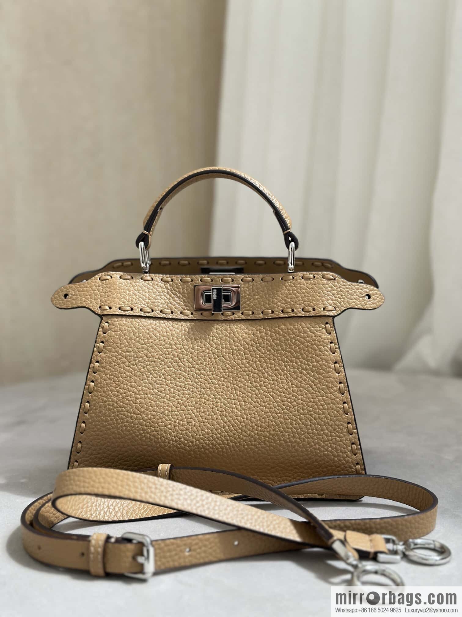 FENDI peekaboo new series I see you petite model number 80133As brown