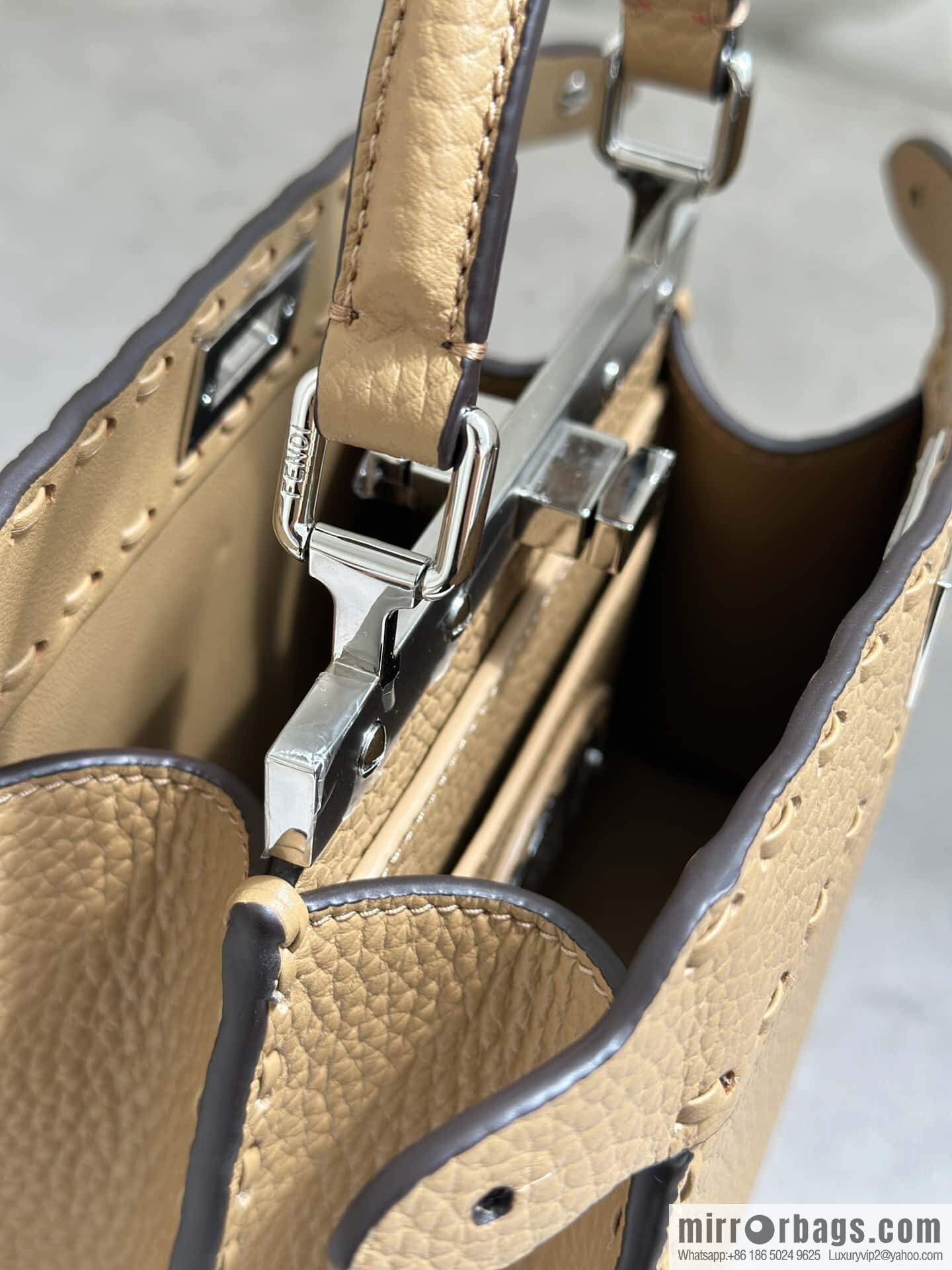 FENDI peekaboo new series I see you petite model number 80133As brown
