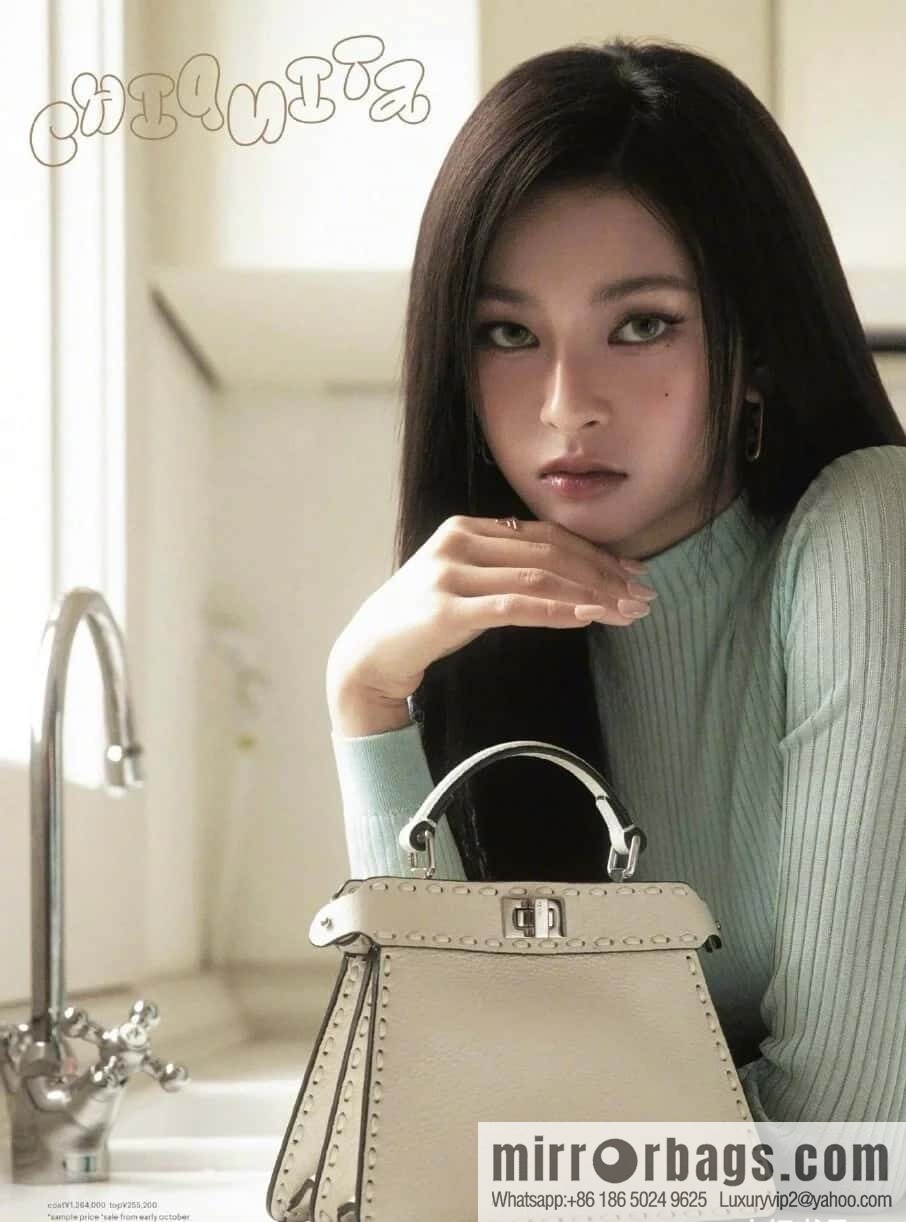 FENDI peekaboo new series I see you petite model number 80133As white