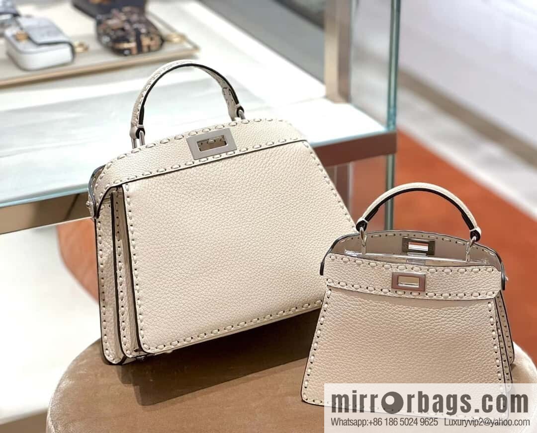 FENDI peekaboo new series I see you petite model number 80133As white