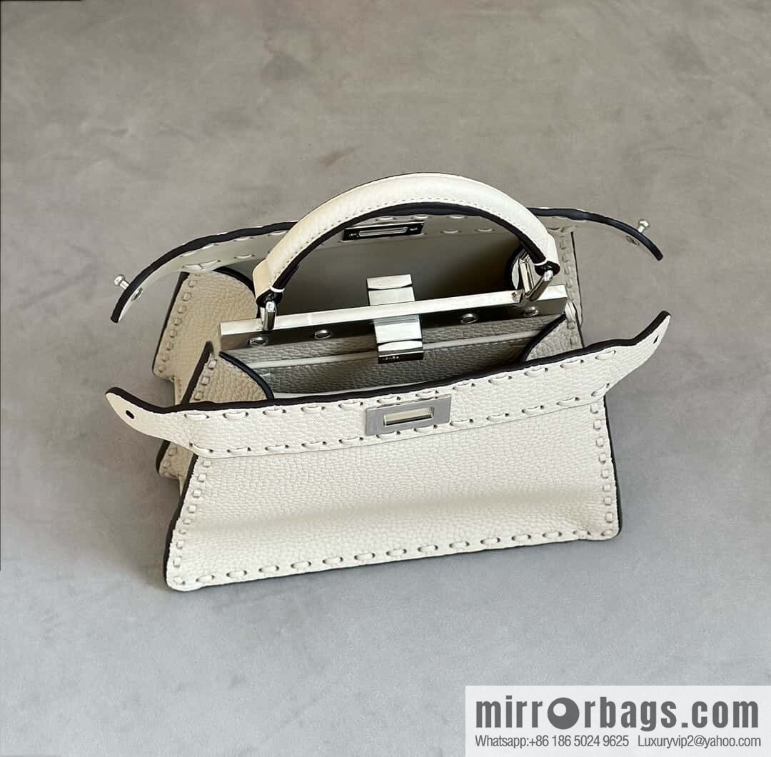 FENDI peekaboo new series I see you petite model number 80133As white