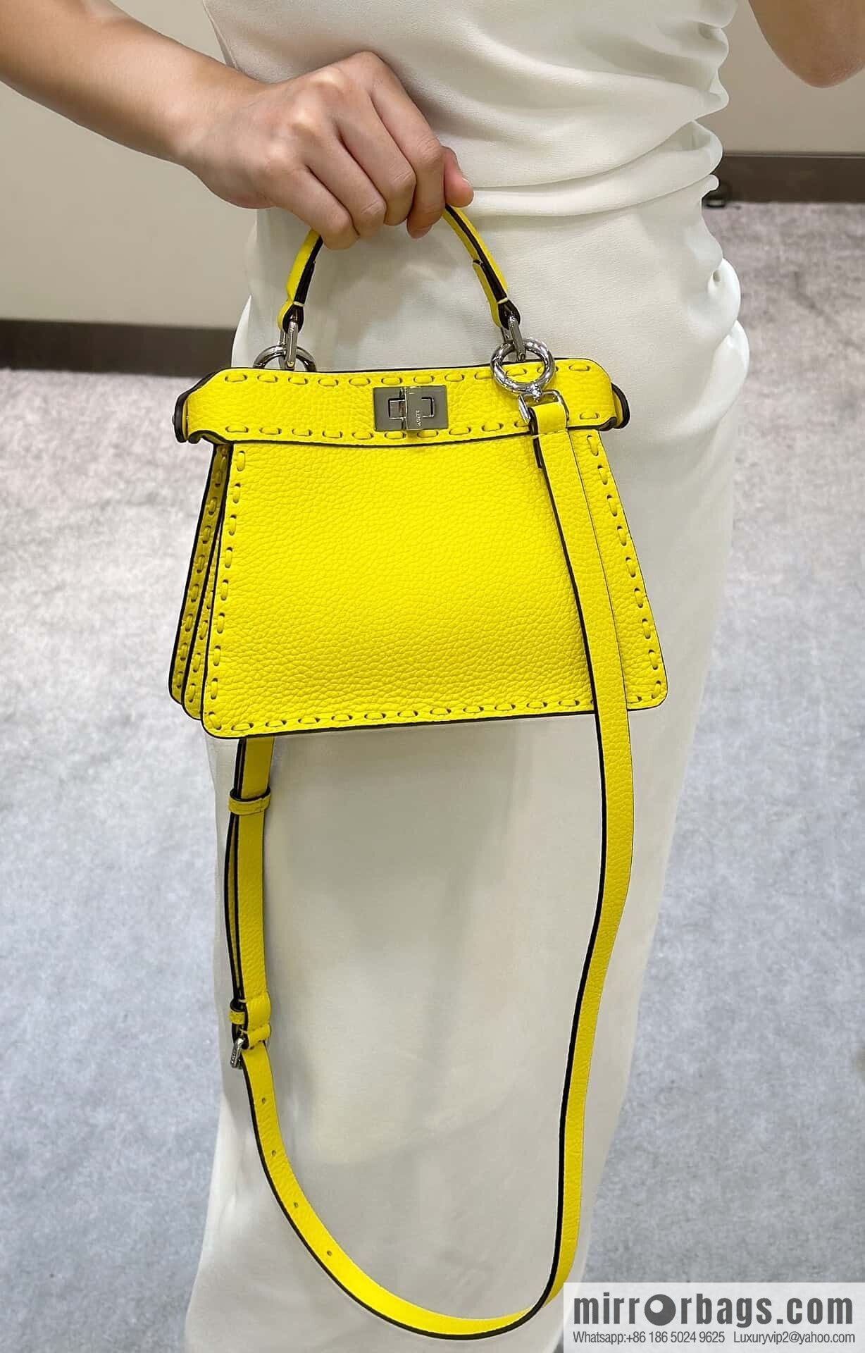FENDI peekaboo new series I see you petite model number 80133As yellow