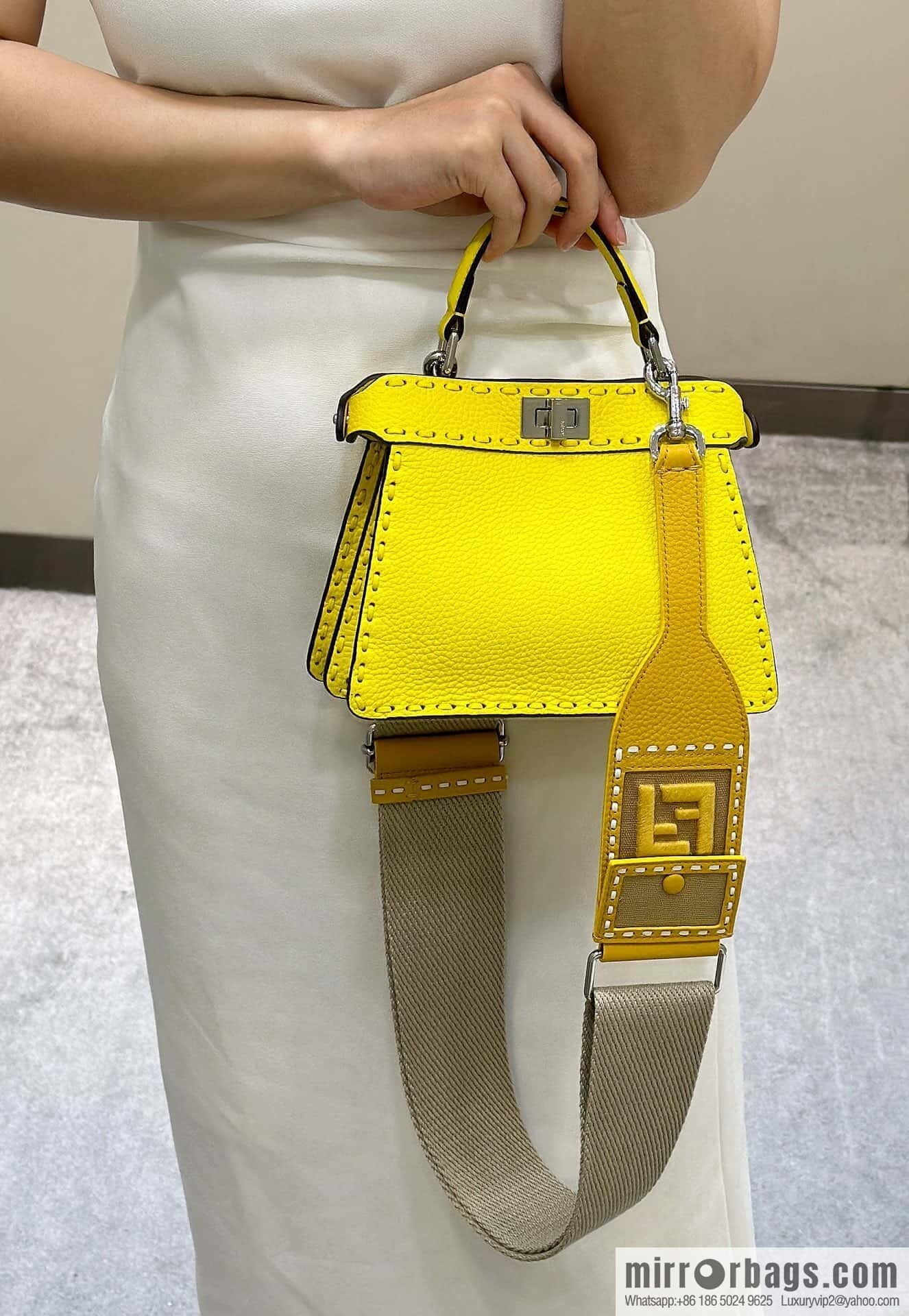 FENDI peekaboo new series I see you petite model number 80133As yellow