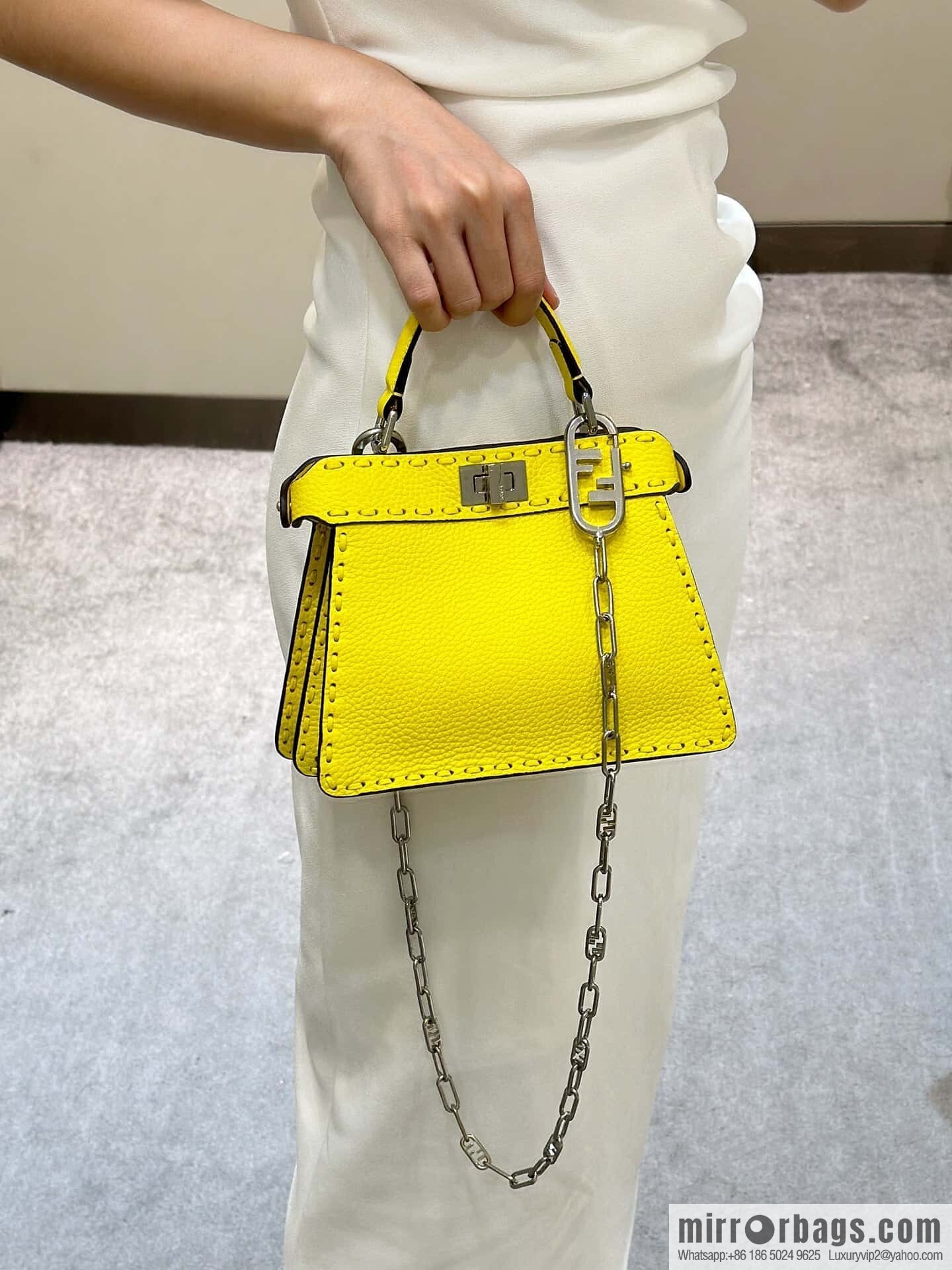 FENDI peekaboo new series I see you petite model number 80133As yellow