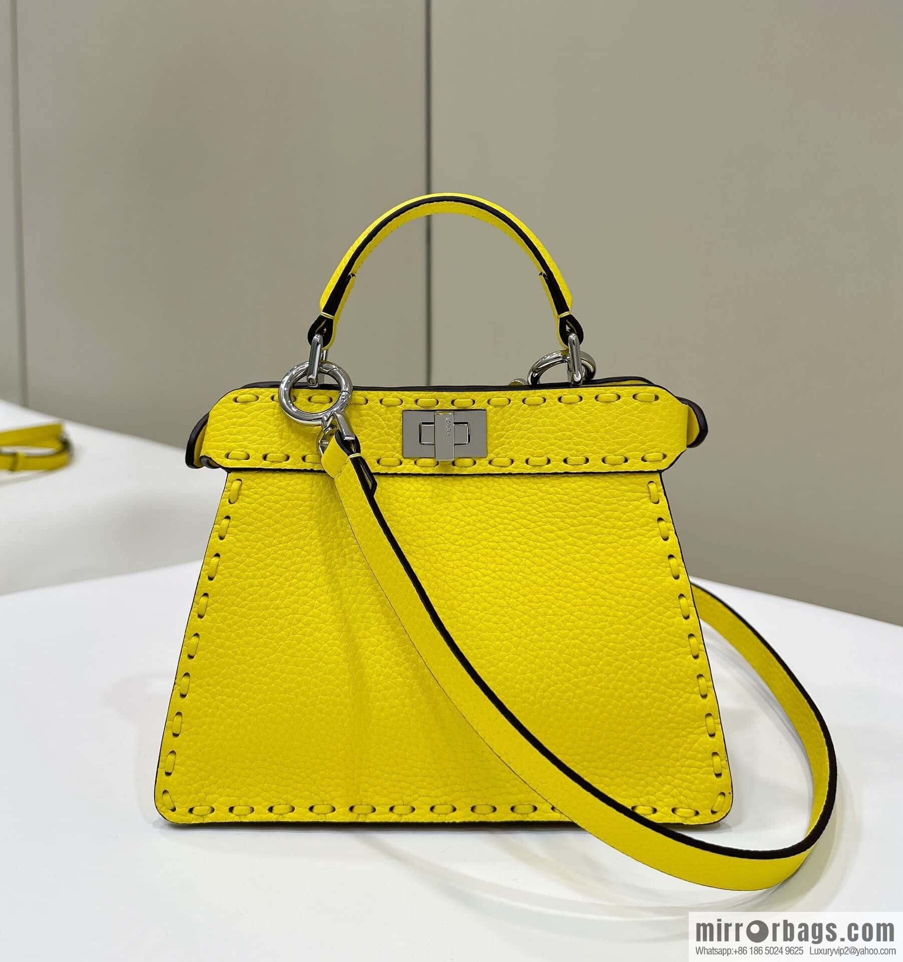 FENDI peekaboo new series I see you petite model number 80133As yellow
