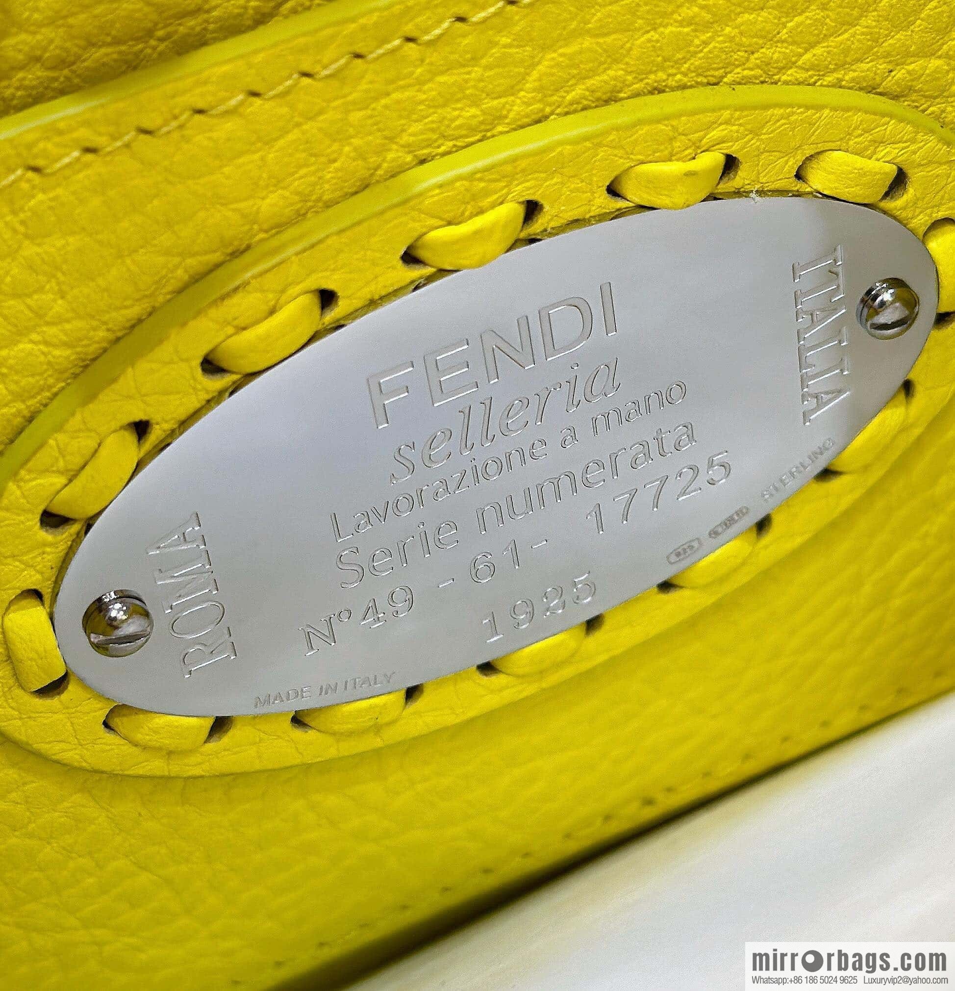 FENDI peekaboo new series I see you petite model number 80133As yellow