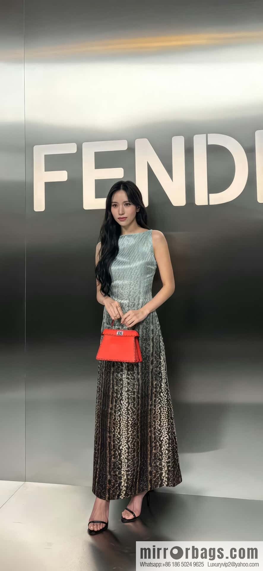 FENDI peekaboo new series I see you petite model number 80133As red