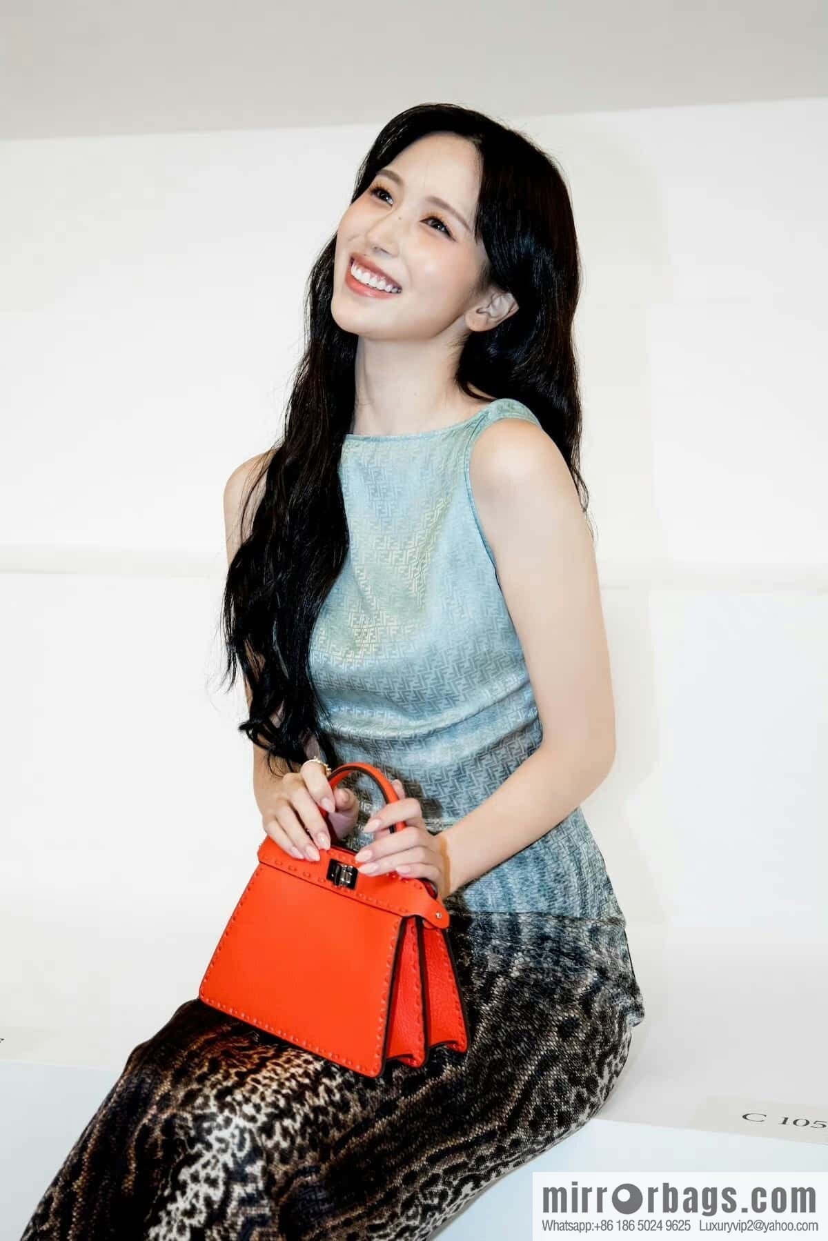 FENDI peekaboo new series I see you petite model number 80133As red
