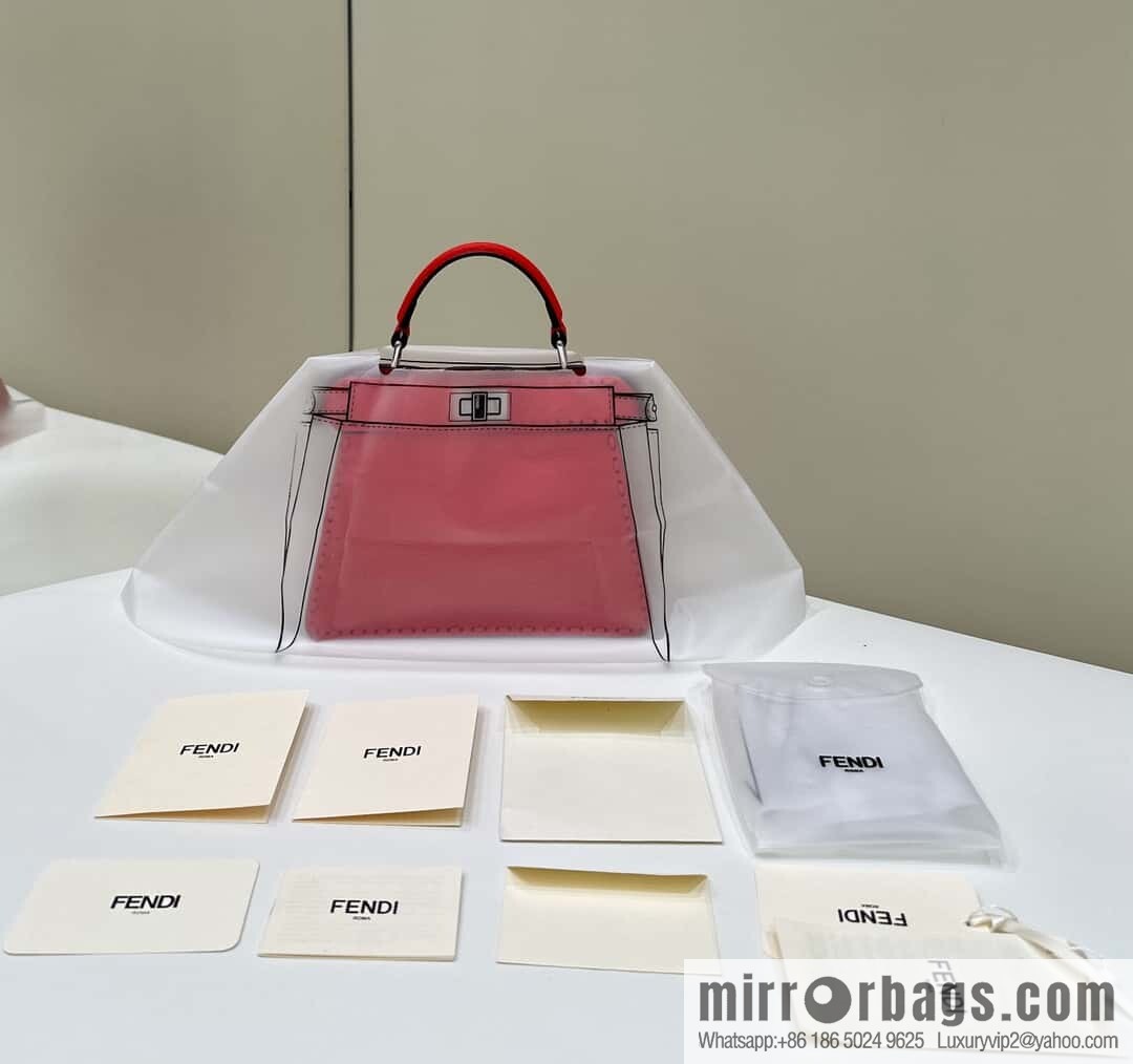 FENDI peekaboo new series I see you petite model number 80133As red